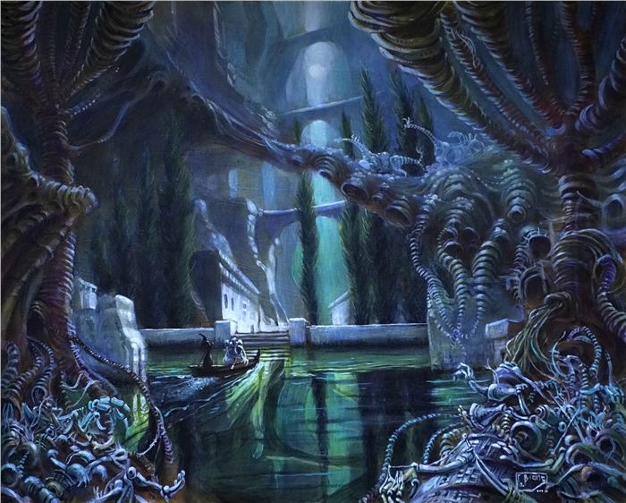 Graham Toms, Isle of the dead, Acrylic on Canvas, 24" x 30"